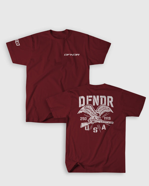 EAGLE USA TEE — Maroon