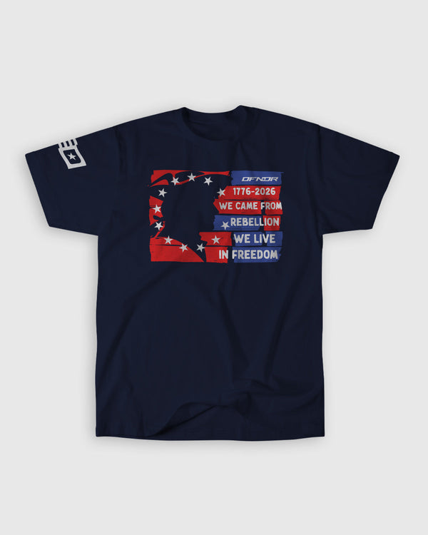 PATRIOT ABSTRACT TEE — Navy