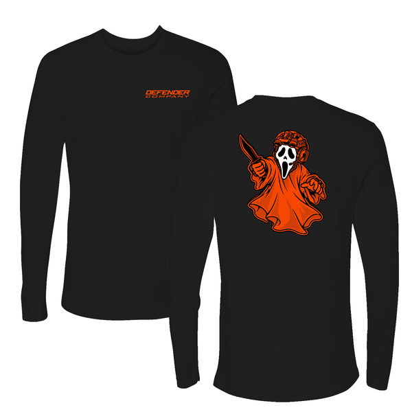 GHOST UNIT Long Sleeve Tee — Black-Orange