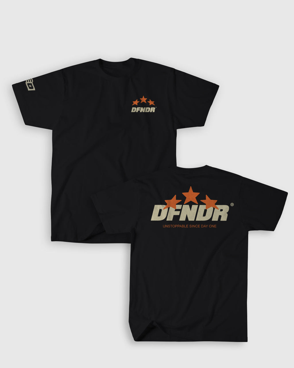 3-STAR TEE — Black