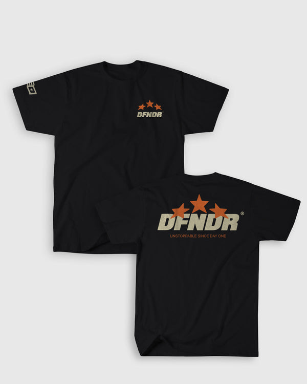 3-STAR TEE &mdash; Black