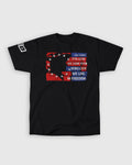 PATRIOT ABSTRACT TEE — Black