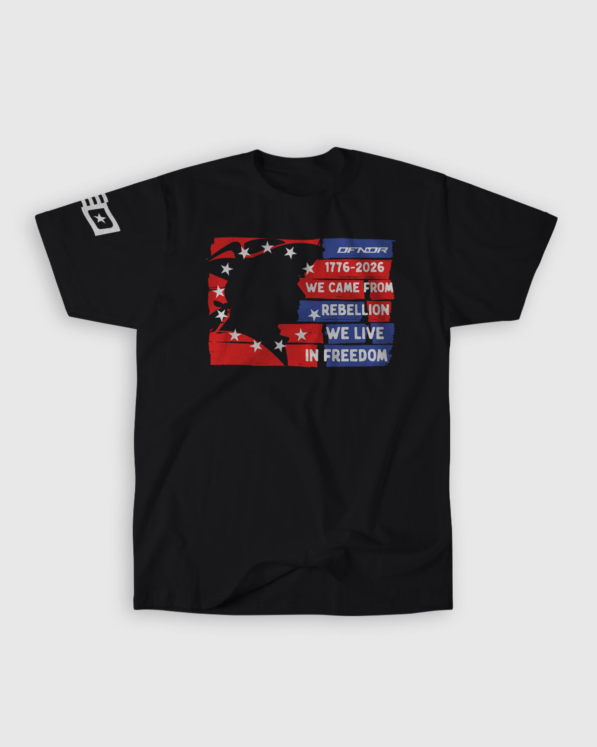 PATRIOT ABSTRACT TEE — Black