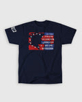 PATRIOT ABSTRACT TEE — Navy