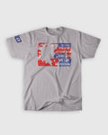 PATRIOT ABSTRACT TEE — Gunmetal