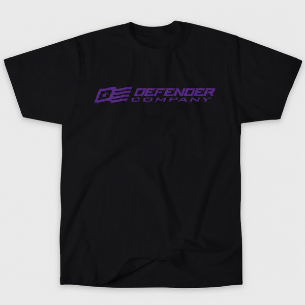 DFNDR Wordmark Tee &mdash; Black/Purple