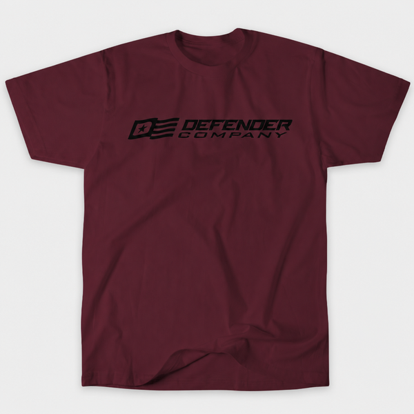 DFNDR Wordmark Tee &mdash; Maroon/Black