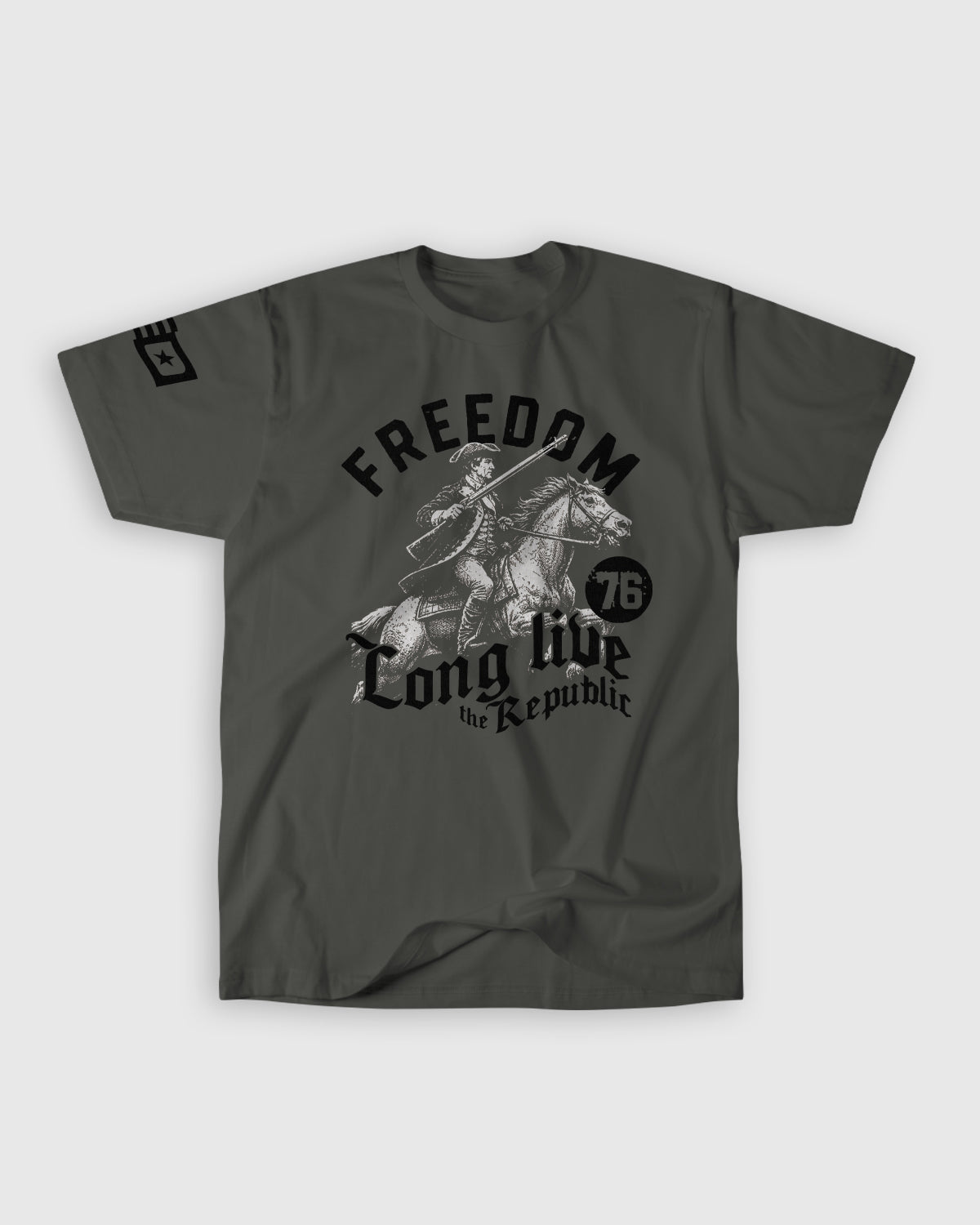 PATRIOT TEE — Gunmetal