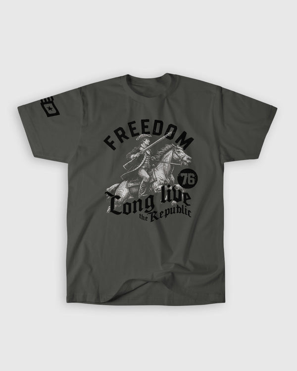PATRIOT TEE &mdash; Gunmetal