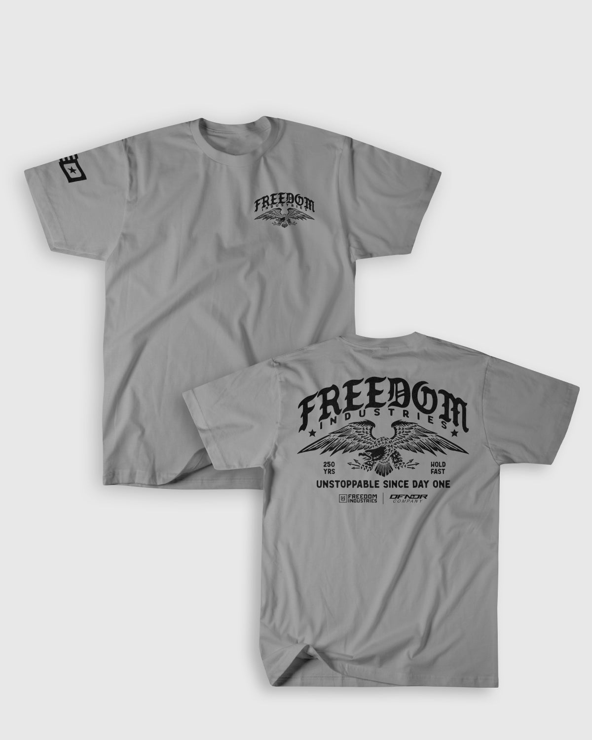 Freedom Ink collab tee in Ash - tattoo-flash graphic, discharge print