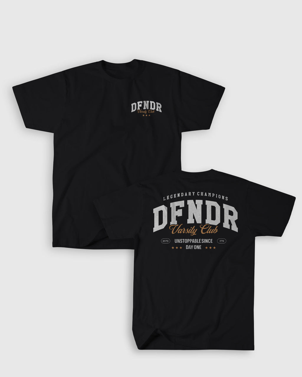 VARSITY CLUB TEE — Black