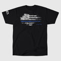 POLICE STRIPE TEE — Black