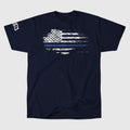 POLICE STRIPE TEE — Navy