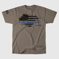 POLICE STRIPE TEE — Sand